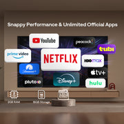 Aurzen Boom Mini Smart Projector (1080p Full HD, 500 ANSI Lumens, Google TV)
