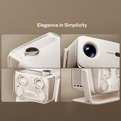 Aurzen Boom Mini Smart Projector (1080p Full HD, 500 ANSI Lumens, Google TV)