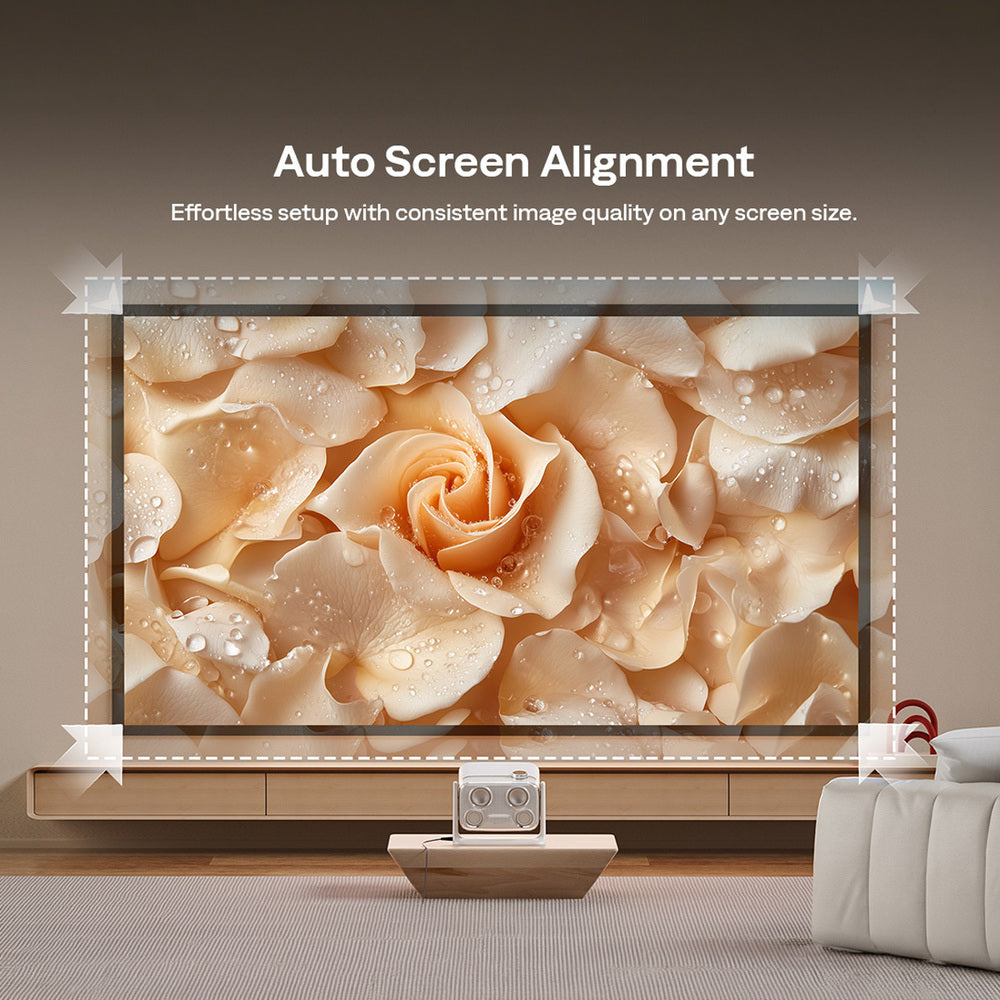 Aurzen Boom Mini Smart Projector (1080p Full HD, 500 ANSI Lumens, Google TV)