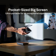 Aurzen ZIP Tri‑Fold Portable Projector (720p HD, AirLink, 1.5H Battery)