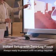 Aurzen ZIP Tri‑Fold Portable Projector (720p HD, AirLink, 1.5H Battery)