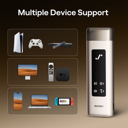 Aurzen CastPlay Wireless HDMI Dongle (1080P @ 60Hz, 4K Decoding, DRM Streaming)