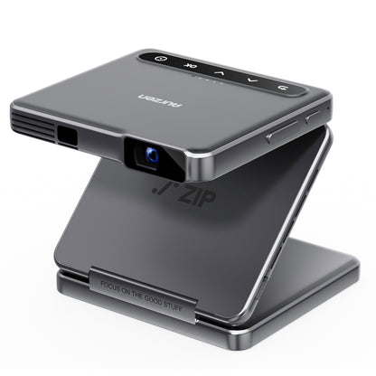 Aurzen ZIP Tri‑Fold Portable Projector (720p HD, AirLink, 1.5H Battery)