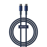 Baseus Tungsten Gold Fast Charging Data Cable Type C to Type C 100W on white background