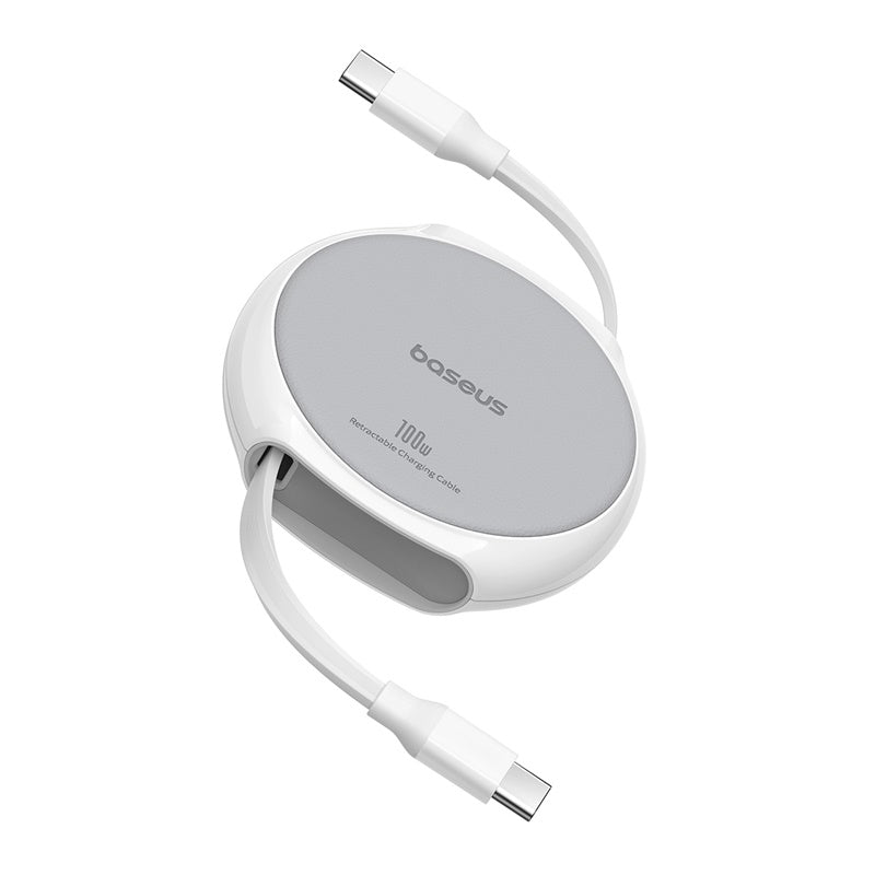 Baseus Pathfinder Series Free2Draw Fast Charging Data Cable Type C to Type C 100W moon white