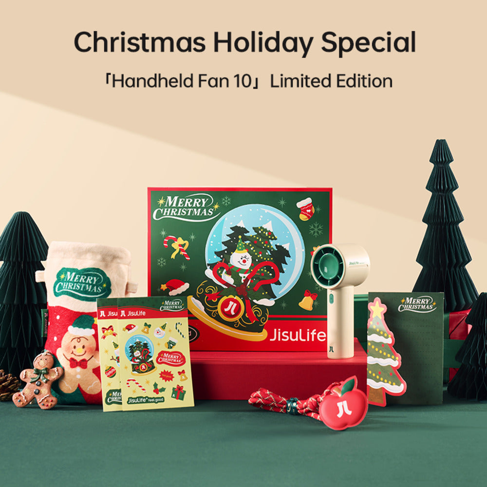 Jisulife Handheld Fan Life 10 - Beige Christmas Edition