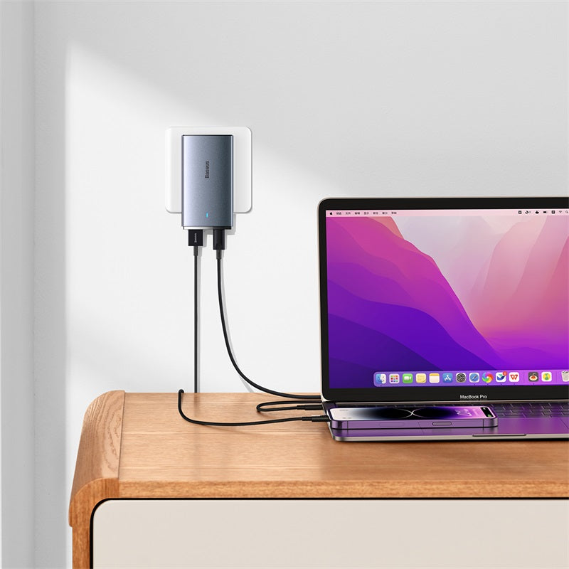 Baseus 65W GaN5 Fast Charger | USB-C + USB-A with Cable