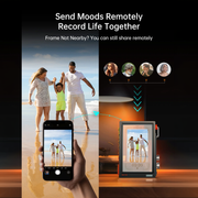 Smart photo frame with smartphone app for sharing moods remotely and recording life together.
