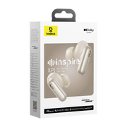 Baseus Inspire XP1 noise-cancelling earbuds packaging on a white background