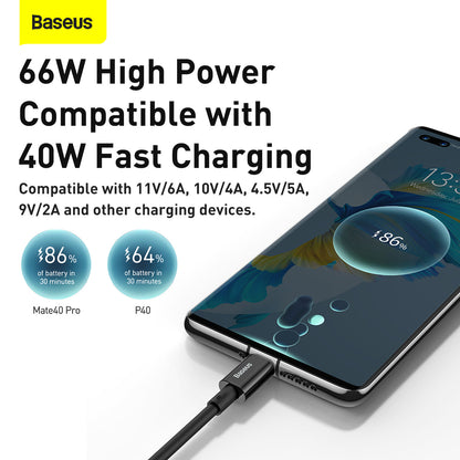 Baseus Superior Series Fast Charging and Data Cable USB to Type-C 66W 2M Black