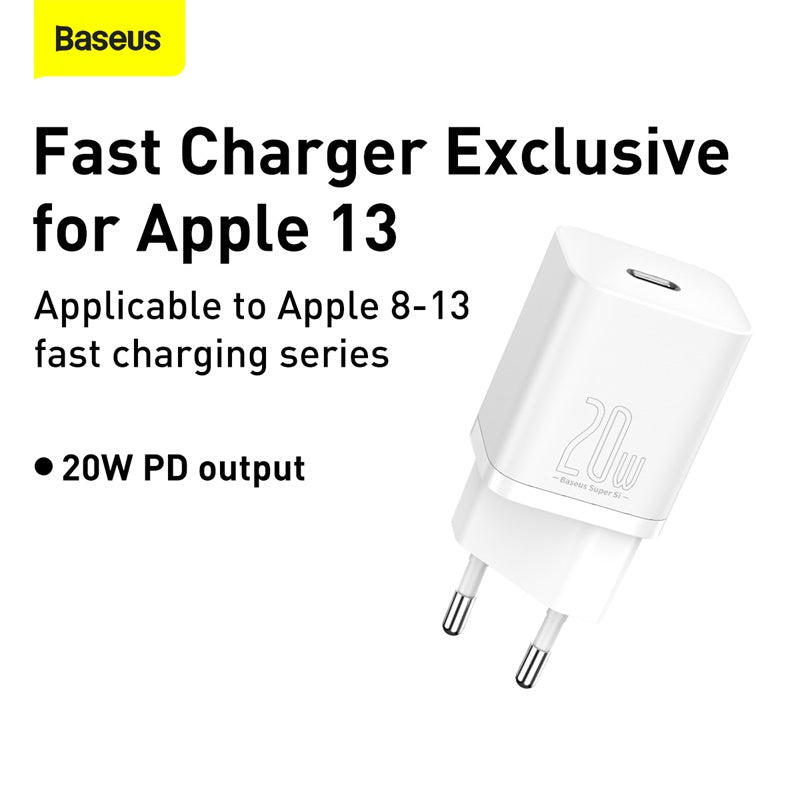 Baseus Super Si Quick Charger 1C 20W EU White