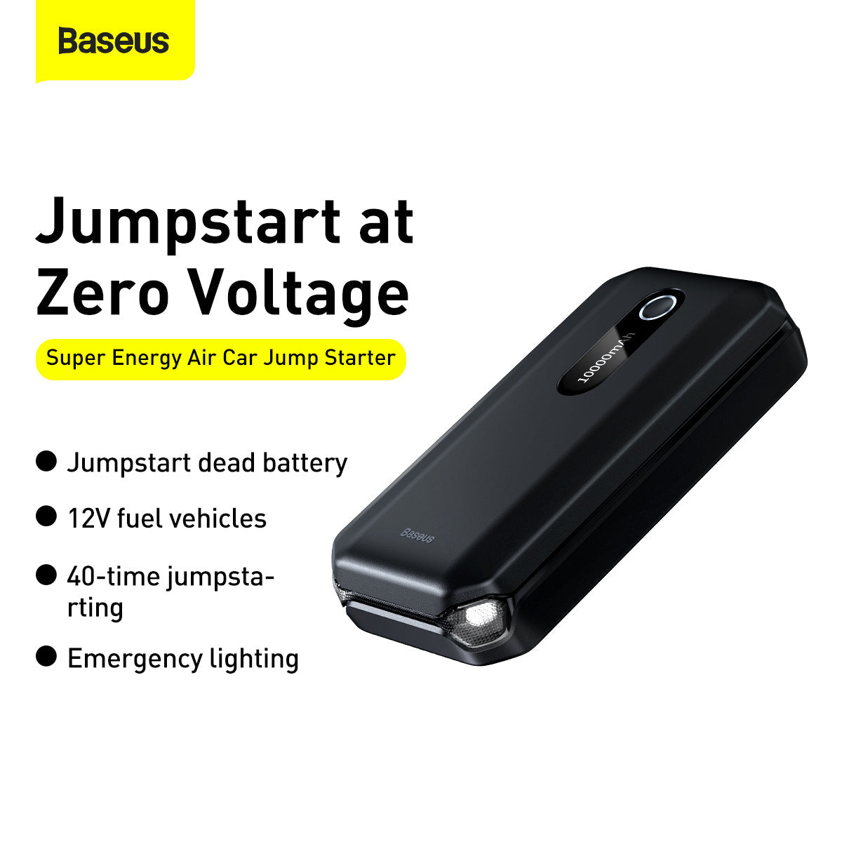 Baseus Super Energy Air Series 12V DC and USB Car Jump Starter Black