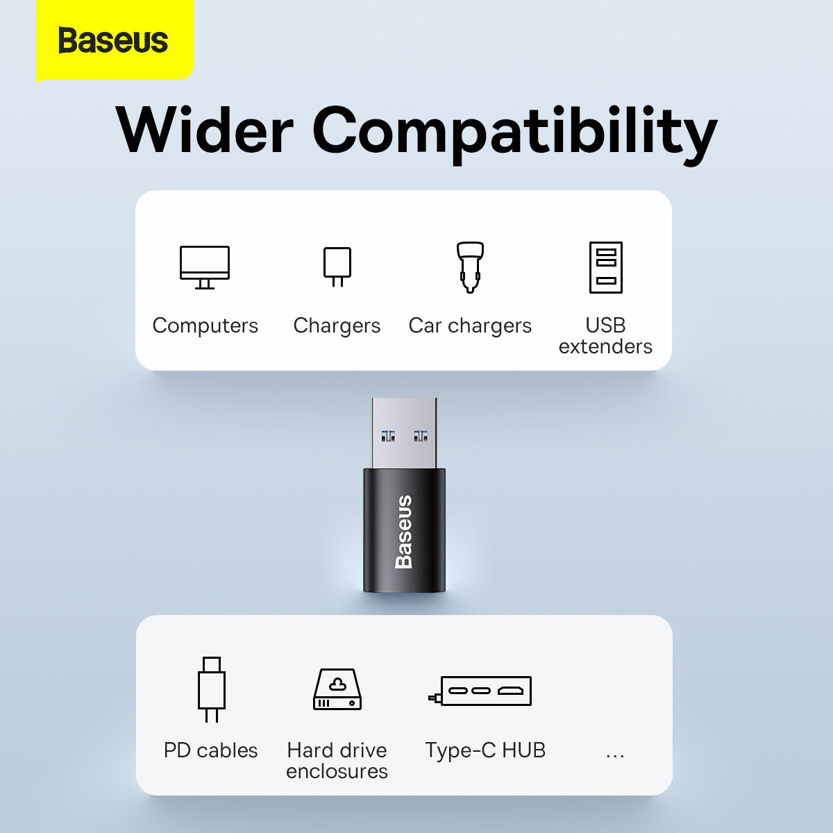 Baseus Ingenuity Series Mini Female OTG Adaptor USB 3.1 to Type-C Black