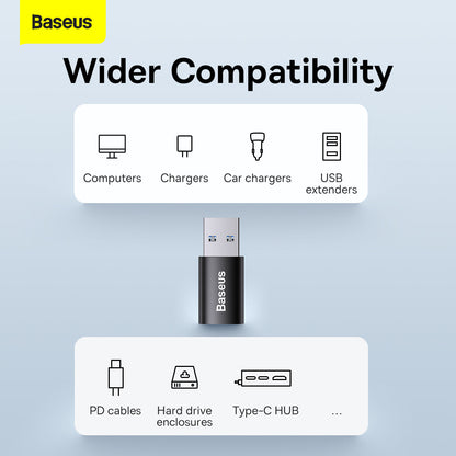 Baseus Ingenuity Series Mini Female OTG Adaptor USB 3.1 to Type-C Black