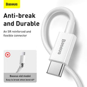 Baseus Superior Series Fast Charging Data Cable Type C to iOS PD 20W 1.5M White
