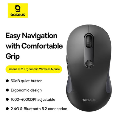Baseus F02 Ergonomic Wireless Mouse (Without Battery?