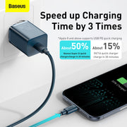 Baseus Super Si 20W Quick Charger + Type-C to iOS Cable (Blue)