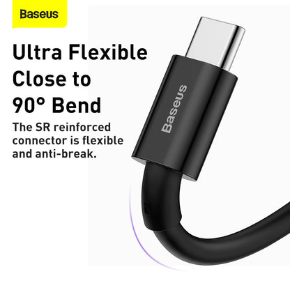 Baseus Superior Series Fast Charging and Data Cable USB to Type-C 66W 2M Black