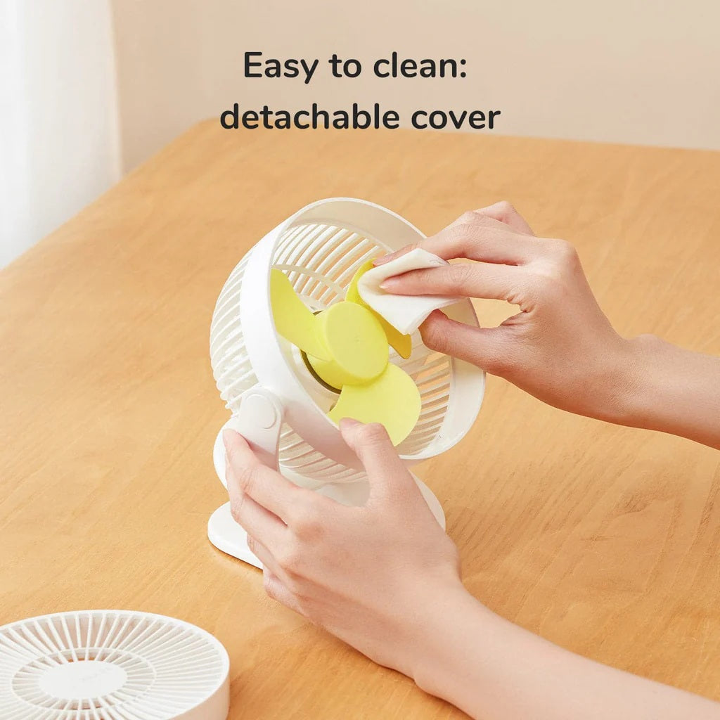 Jisulife Life1 Plus Clip Fan Rechargeable Portable 4000mAh easy to clean with removable front cover