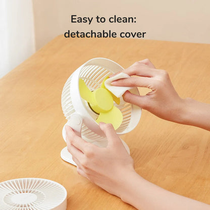Jisulife Life1 Plus Clip Fan Rechargeable Portable 4000mAh easy to clean with removable front cover