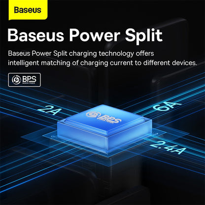 Baseus Flash Series Ⅱ 100W Two-for-three Charging Cable U+C to M+L+C