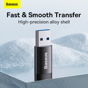 Baseus Ingenuity Series Mini Female OTG Adaptor USB 3.1 to Type-C Black