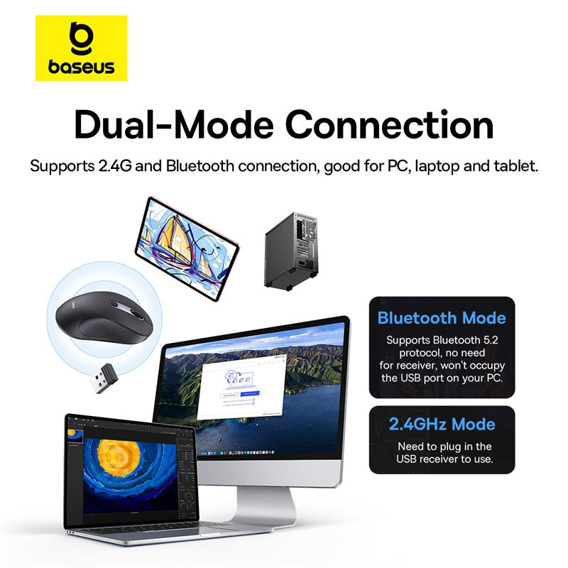 Baseus F02 Ergonomic Wireless Mouse (Without Battery?