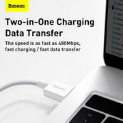 Baseus Superior Series Fast Charging Data Cable USB to Type-C 66W 1M White