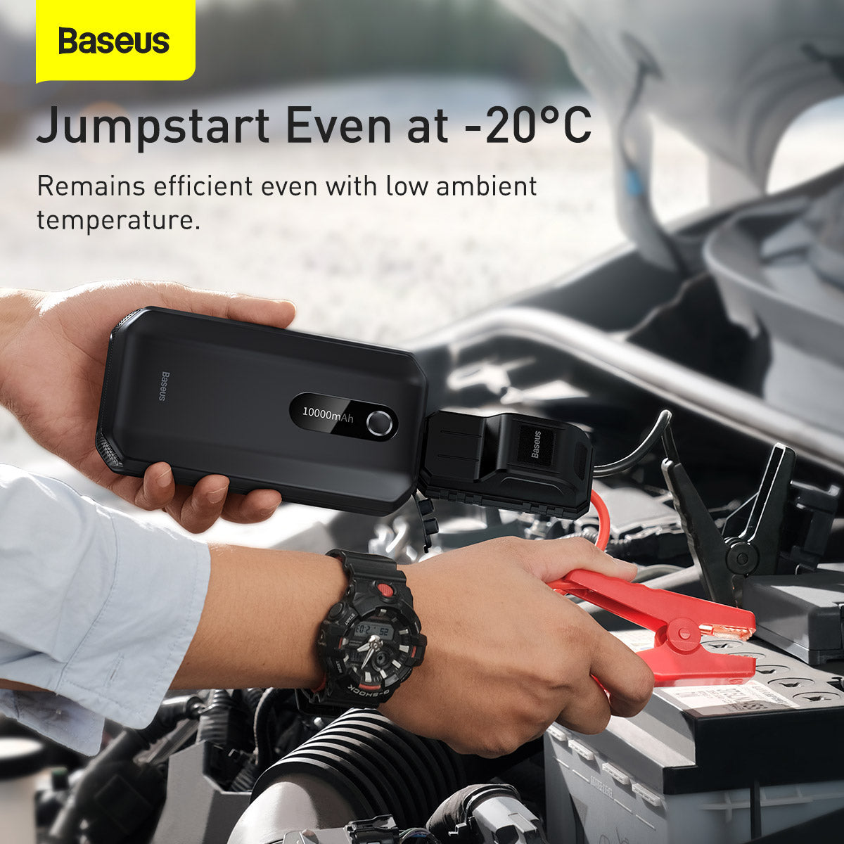 Baseus Super Energy Air Series 12V DC and USB Car Jump Starter Black