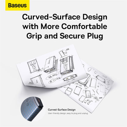 Baseus 65W GaN5 Fast Charger | USB-C + USB-A with Cable