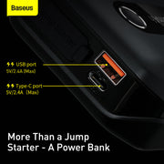 Baseus Super Energy Air Series 12V DC and USB Car Jump Starter Black