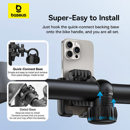 Baseus GoTrip Series Bike Phone Mount with An adjustable module makes it suitable for bikes of various sizes