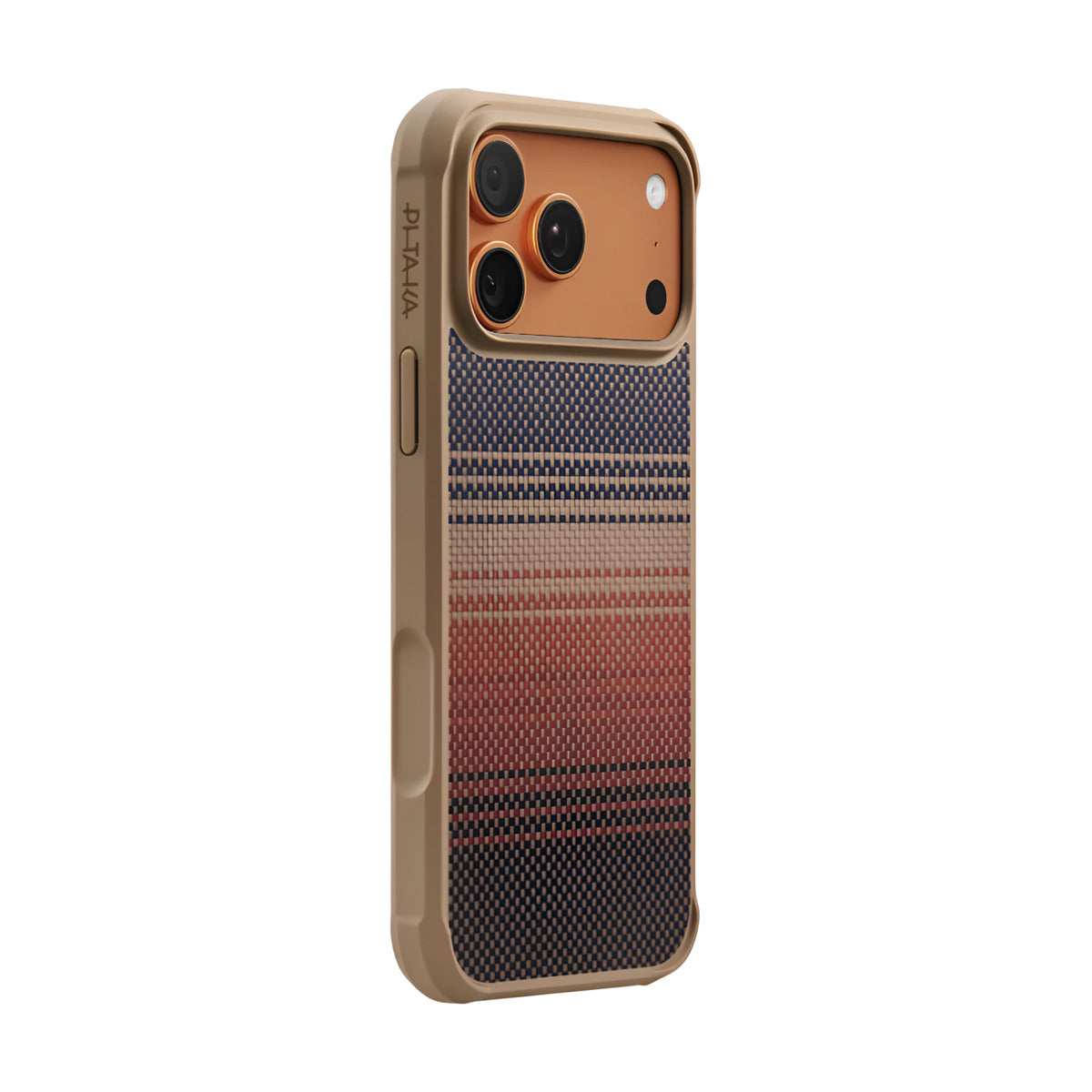 PITAKA ProGaurd Aramid Fibre Case for iPhone 17 Pro Max Phone case with a patterned design on a white background