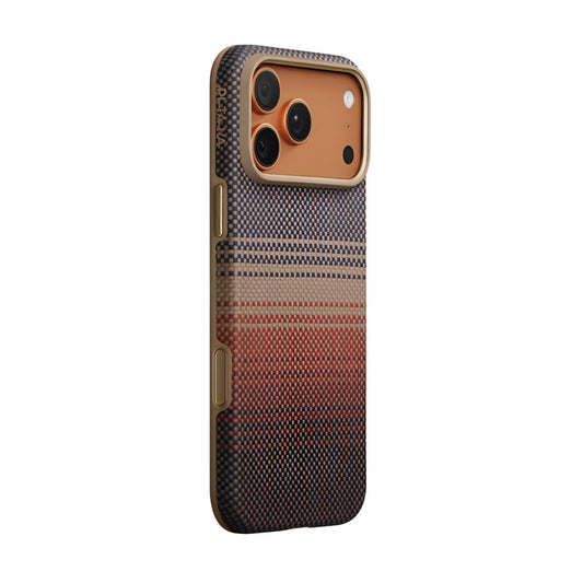PITAKA UltraGuard Aramid Fibre Case for iPhone 17 Pro Max Phone case with gradient pattern on a white background
