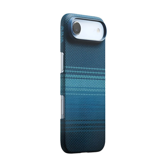 PITAKA Ultra‑Slim Aramid Fibre Case for iPhone 17 Air Blue textured phone case on a white background