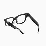 Rokid AI Glasses (12MP POV Camera, Dual‑Eye AR Display, 89‑Language Translation) Black eyeglasses with 'Pokid' branding on a white background