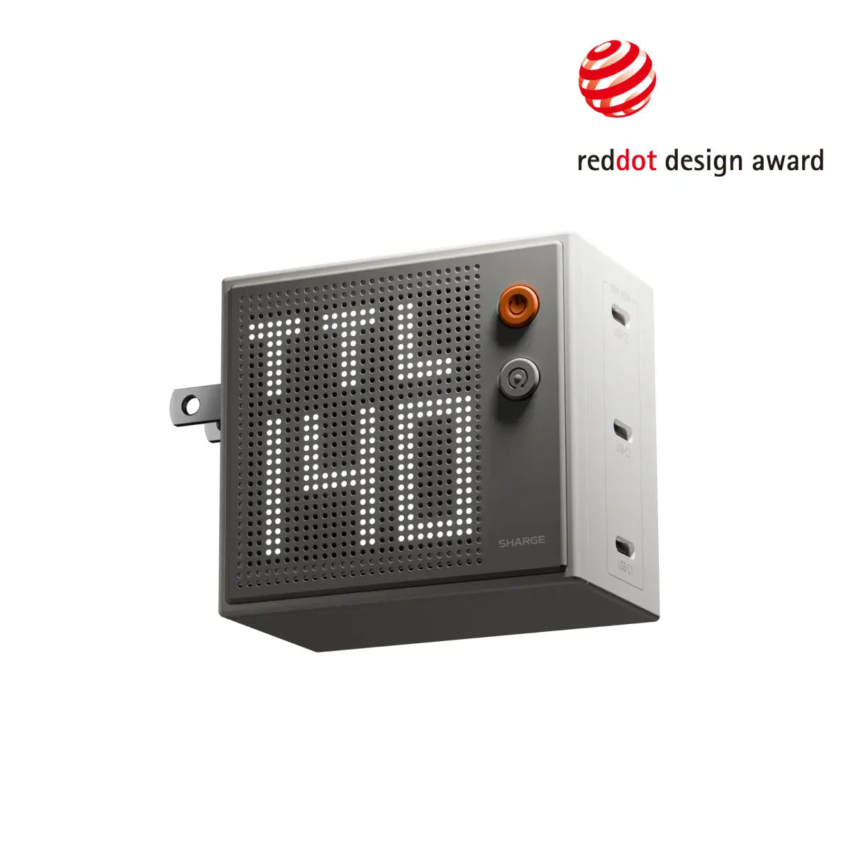 Sharge Pixel 100W GaN Charger (3×USB‑C, USB‑A, Dot‑Matrix Display)
