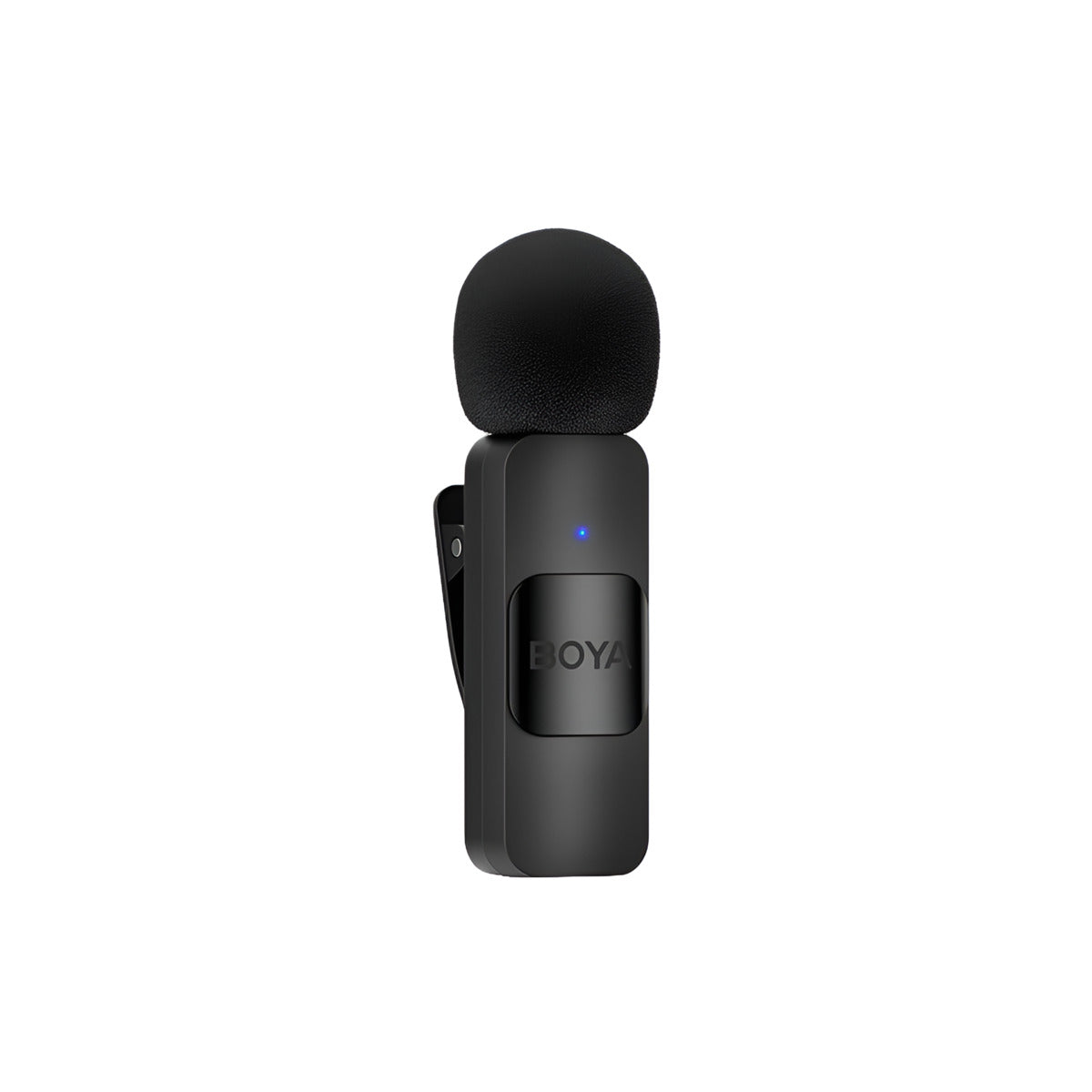 Black microphone with BROYA branding on a white background