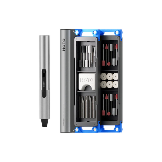 HOTO multi-tool with various components on a white background