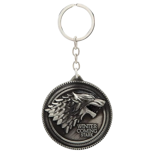 Game of Thrones Stark Wolf Sigil Metal Keychain