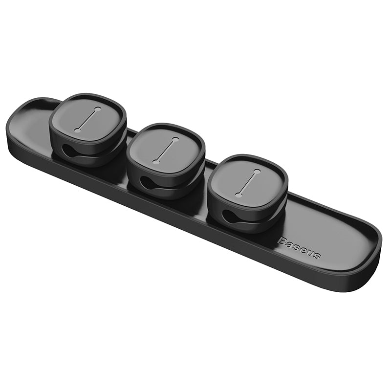 Baseus Lite Series Peas Cable Clip Black on white background
