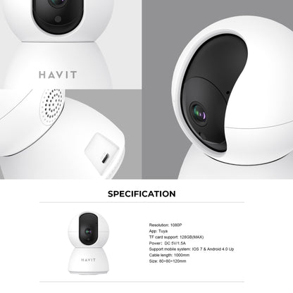 HAVIT IPC20 2MP Smart Pan/Tilt 360 Night Vision IP Camera