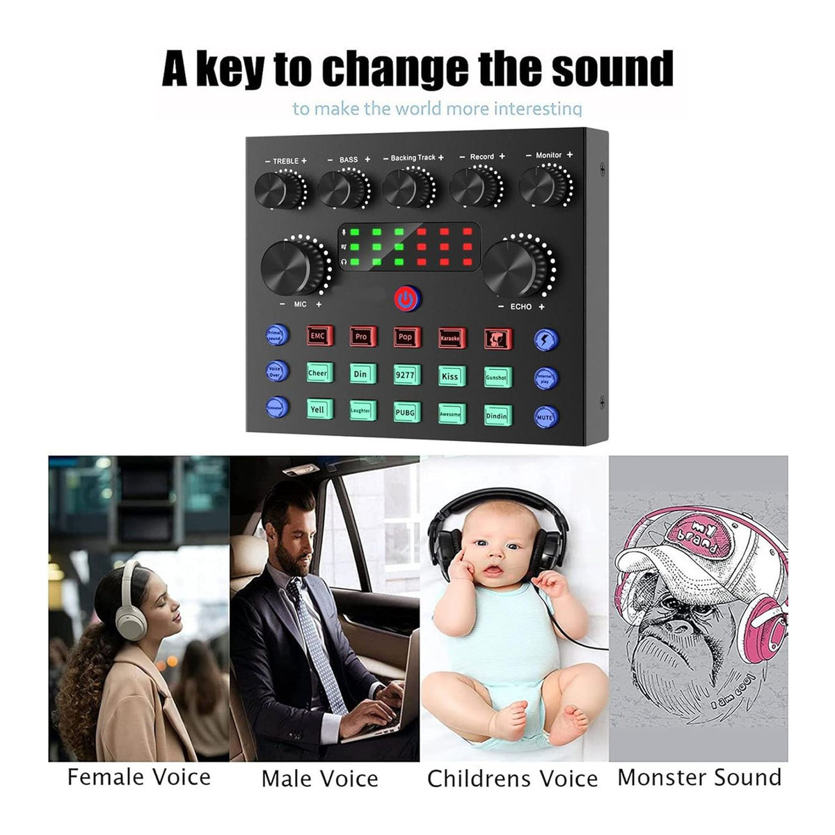 Recording Mic Set w/ Sound Card
