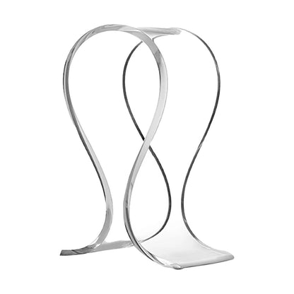 Modern metal chair with a white seat on a white background