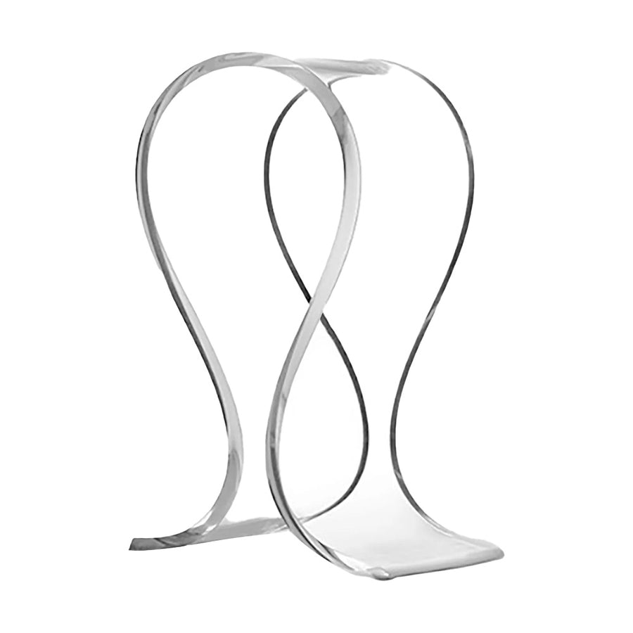 Modern metal chair with a white seat on a white background