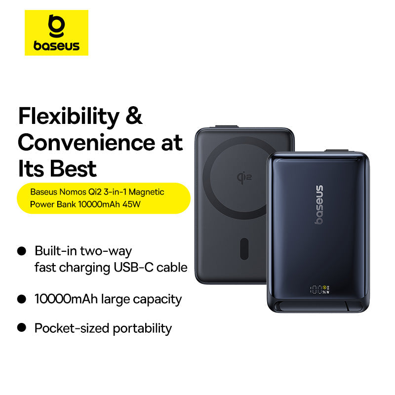 Black Nomos Qi2 Kickstand Power Bank 4