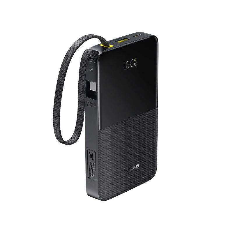 Baseus EnerFill FC51 Bipow2 Pro with Built-in Cable 10000mAh 22.5W
side view white background