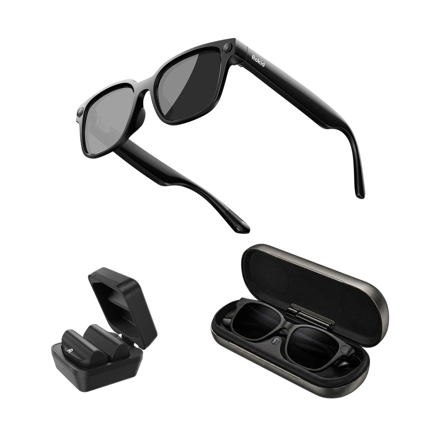 Rokid AI Style Sunglasses 3-in-1 Bundle, AI Assistant, Case & Power Capsule