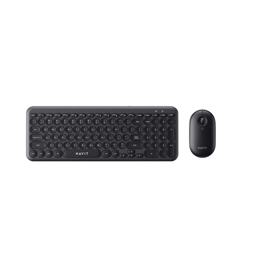 HAVIT KB254GCM Wireless Retro Keyboard Mouse Combo
