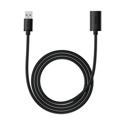 Baseus AirJoy Series USB Extension Cable black on white background